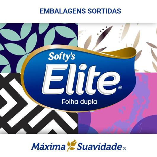 LENÇO DE PAPEL ELITE SOFTY'S MÁXIMA SUAVIDADE L4P3 PACOTES COM 15fls CADA - Imagem em destaque