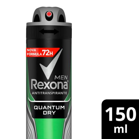 Antitranspirante Aerossol Quantum Dry Rexona Men 150ml - Imagem em destaque