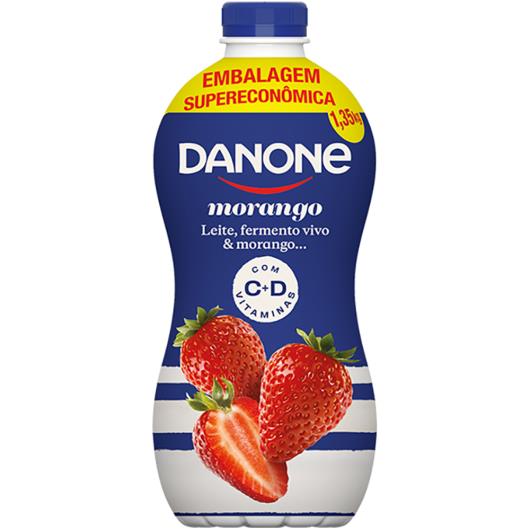 Iogurte Danone polpa de morango tamanho família 1,35kg - Imagem em destaque