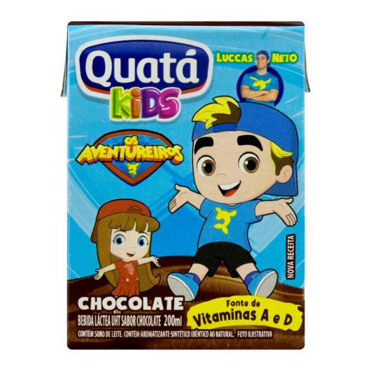 Bebida Láctea UHT Chocolate Os Aventureiros Quatá Kids Caixa 200ml - Imagem em destaque
