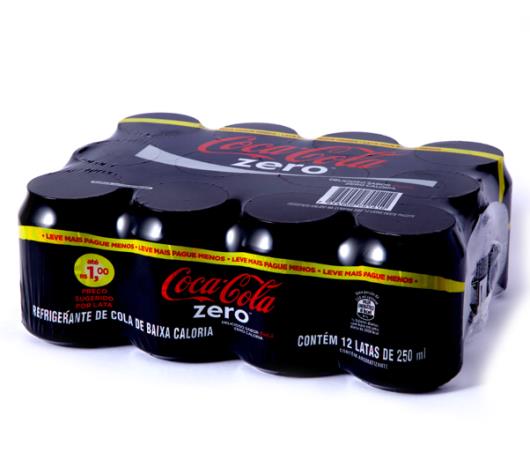 Refrigerante Coca Zero Leve Mais Pague Menos 12 x 250ml - Imagem em destaque