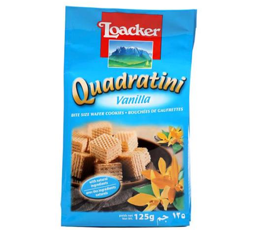 Wafer Loacker Quadratini mini vanilla 125g - Imagem em destaque