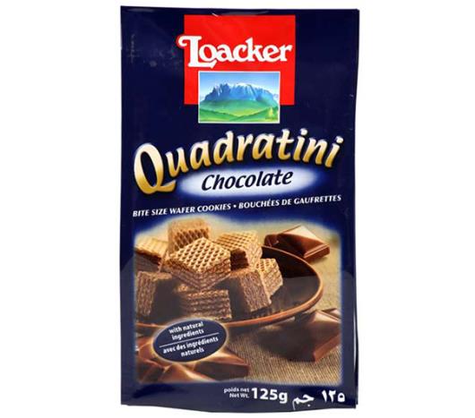 Wafer Loacker Quadratini mini chocolate 125g - Imagem em destaque