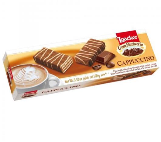 Wafer Loacker cappuccino 100g - Imagem em destaque