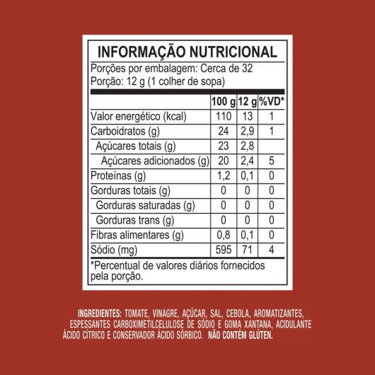 Ketchup tradicional Hellmann's 380g - Imagem em destaque