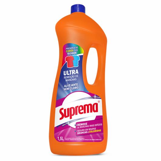 Alvejante líquido ultra remoção de manchas sem cloro Suprema 1,5 Litros - Imagem em destaque