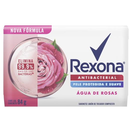 Sabonete Barra Antibacterial Água de Rosas Rexona Envoltório 84g - Imagem em destaque