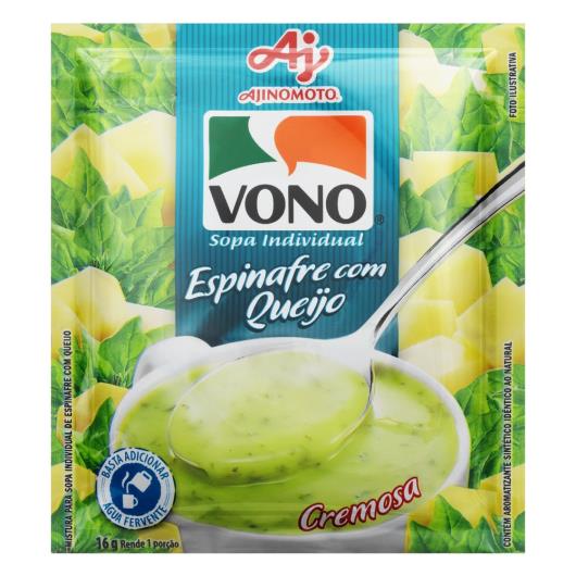 Sopa Individual Cremosa Espinafre com Queijo Vono Pacote 16g - Imagem em destaque