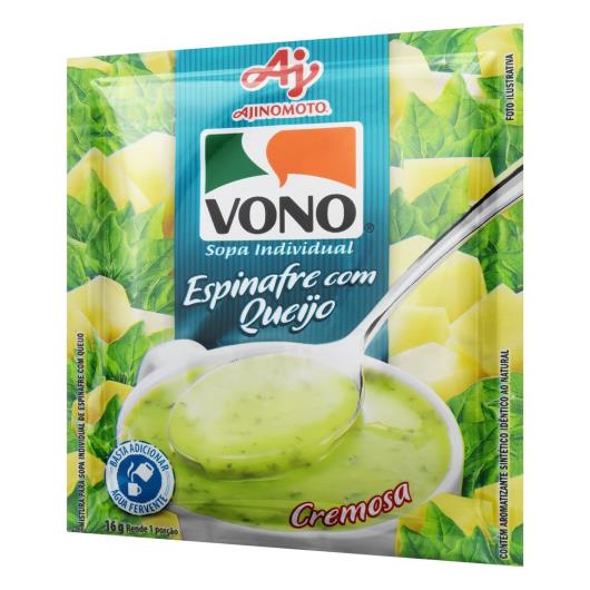 Sopa Individual Cremosa Espinafre com Queijo Vono Pacote 16g - Imagem em destaque