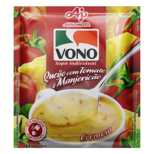 Sopa Individual Cremosa Queijo com Tomate e Manjericão Vono Pacote 16g - Imagem em destaque