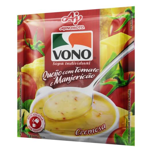 Sopa Individual Cremosa Queijo com Tomate e Manjericão Vono Pacote 16g - Imagem em destaque