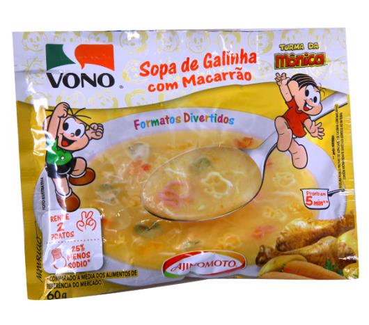Sopa Vono Turma da Mônica sabor galinha com macarrão 60g - Imagem em destaque