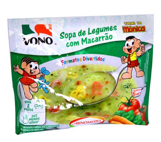 Sopa de legumes com macarrão Turma da Mônica Vono 60g - Imagem em destaque