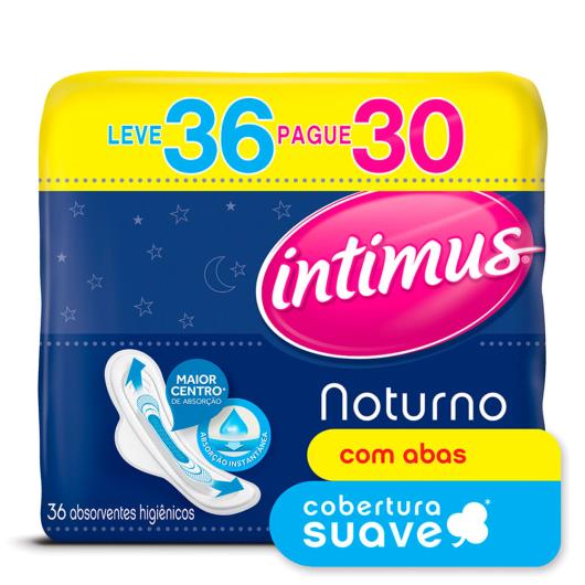 Absorvente INTIMUS Noturno COBERTURA Suave c/Abas Leve 36 Pague 30 - 36 unidades - Imagem em destaque