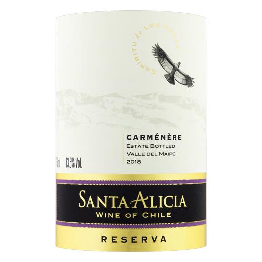 Vinho Chileno Santa Alicia Carmenere Reserva 750ml - Imagem em destaque