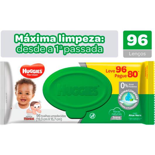 Lenços Umedecidos Huggies Max Clean - 96 un - Imagem em destaque