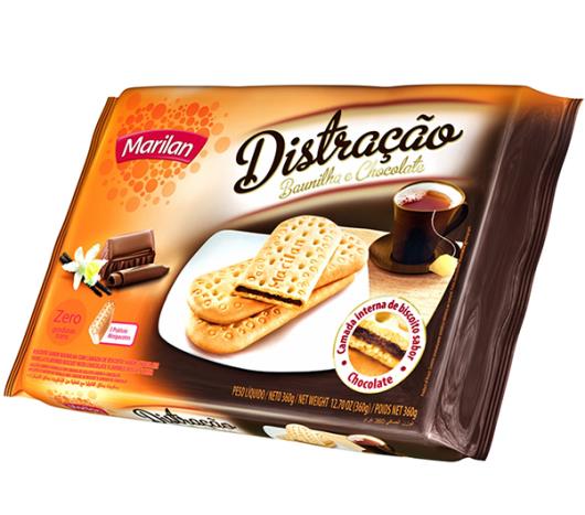 Biscoito Distração baunilha e chocolate Marilan 360g - Imagem em destaque