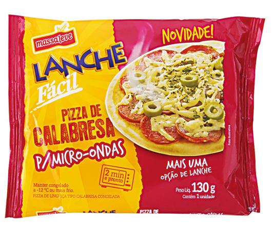 Pizza Lanche Fácil sabor calabresa Massa Leve 130g - Imagem em destaque