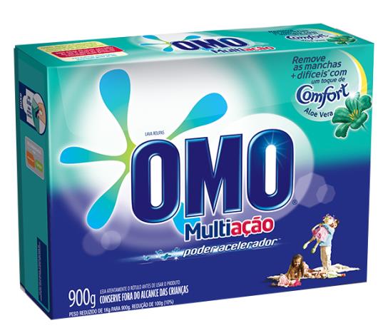Lava roupas em pó Omo multiação comfort com aloe vera 900g - Imagem em destaque