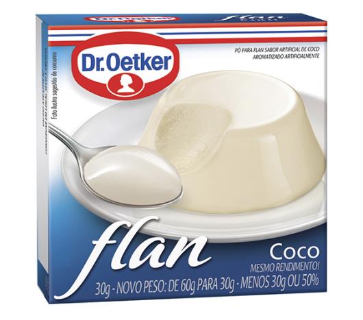 Mistura em pó para flan Oetker sabor coco 30g - Imagem em destaque