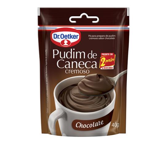 Mistura em pó para pudim de caneca Oetker cremoso chocolate 40g - Imagem em destaque