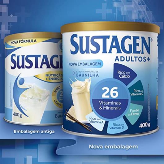 Suplemento Alimentar Sustagem Adultos+ Baunilha Lata 400g - Imagem em destaque