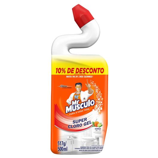 Desinfetante Mr Músculo Super Cloro Gel Citrus 500ml - Imagem em destaque