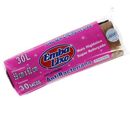 Saco para lixo Embalixo anti bactericida 30L - 30 unidades - Imagem em destaque