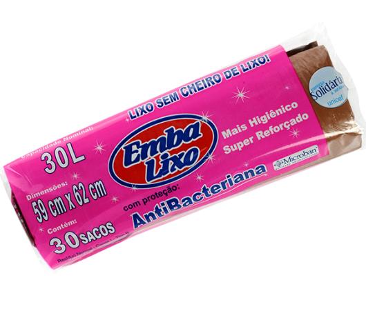 Saco para lixo Embalixo anti bactericida 30L - 30 unidades - Imagem em destaque