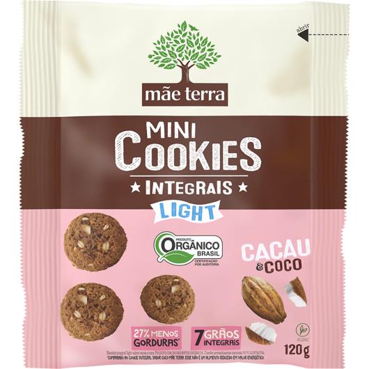 Cookies Orgânico Diet/Light Mãe Terra cacau e Coco 120 GR - Imagem em destaque