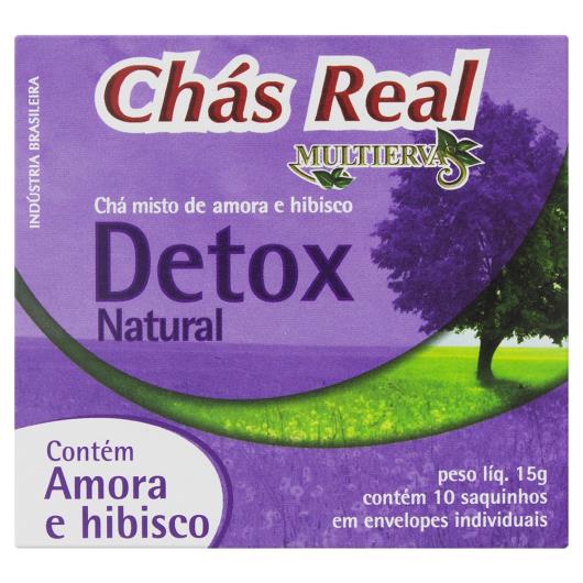 Chá Amora e Hibisco Real Multiervas Detox Caixa 15g 10 Unids - Imagem em destaque