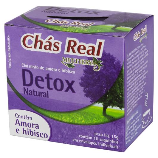 Chá Amora e Hibisco Real Multiervas Detox Caixa 15g 10 Unids - Imagem em destaque