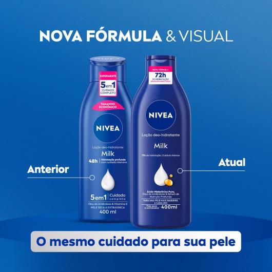 NIVEA Loção Hidratante Milk Pele seca a extrasseca 400ml - Imagem em destaque