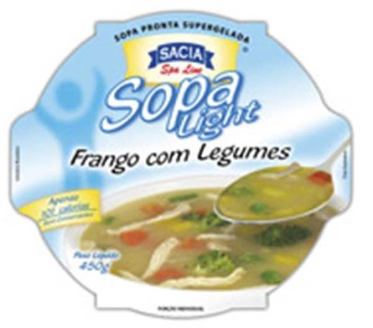 Sopa frango com legumes light Sacia 450g - Imagem em destaque