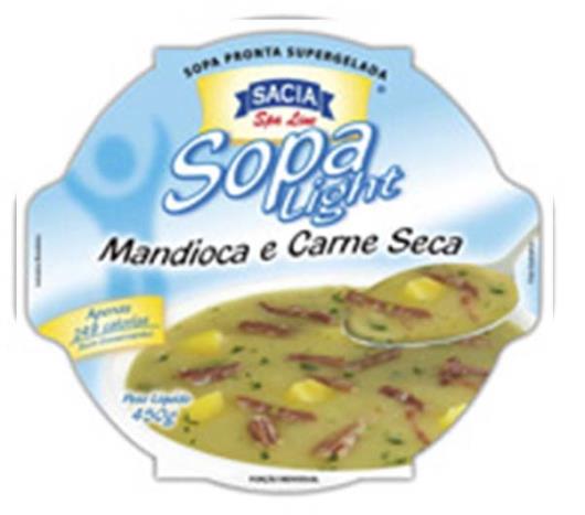 Sopa de mandioquinha e carne seca light Sacia 450g - Imagem em destaque