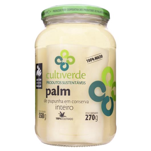 Palmito da Pupunha Inteiro Cultiverde em Conserva 270g - Imagem em destaque