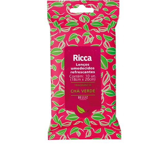 Lenço Umedecido Ricca Refrescante Chá Verde - Imagem em destaque