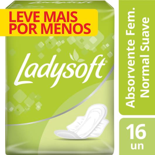 ABSORVENTE FEMININO LADYSOFT NORMAL SUAVE COM ABAS 16 UNIDADES - Imagem em destaque