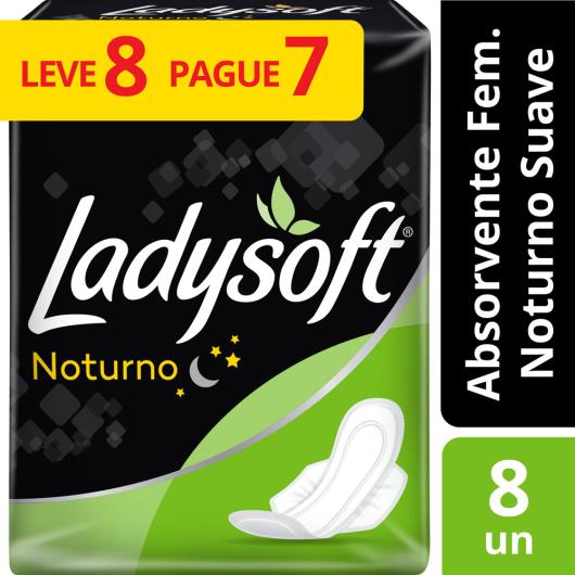 Absorvente Ladysoft noturno suave com abas leve 8 e pague 7 - Imagem em destaque