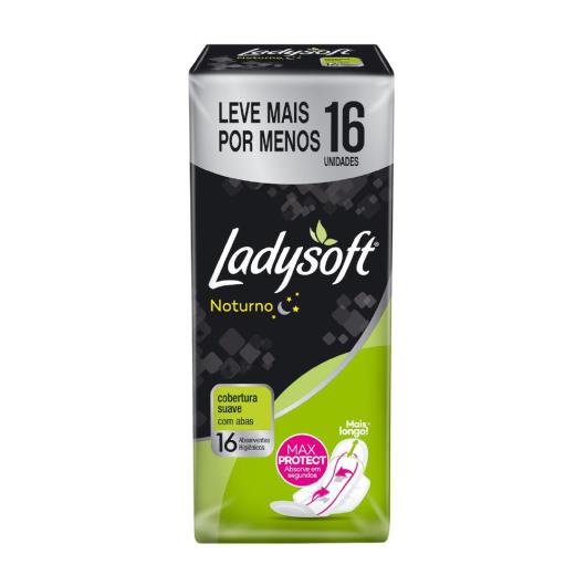 ABSORVENTE LADYSOFT NOTURNO SUAVE COM ABAS LEVE MAIS PAGUE MENOS - 16 UNIDADES - Imagem em destaque