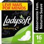 ABSORVENTE LADYSOFT NOTURNO SUAVE COM ABAS LEVE MAIS PAGUE MENOS - 16 UNIDADES