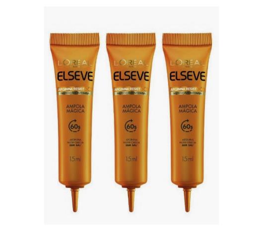 Ampola reparadora Elséve arginina resist x3  3x15 45ml - Imagem em destaque