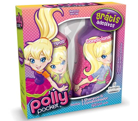 Kit Biotropic shampoo 250ml + condicionador 250ml Polly - grátis adesivo - Imagem em destaque