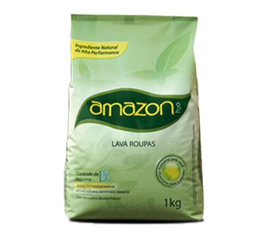 Lava roupas em pó Amazon H2O sachê 1kg - Imagem em destaque