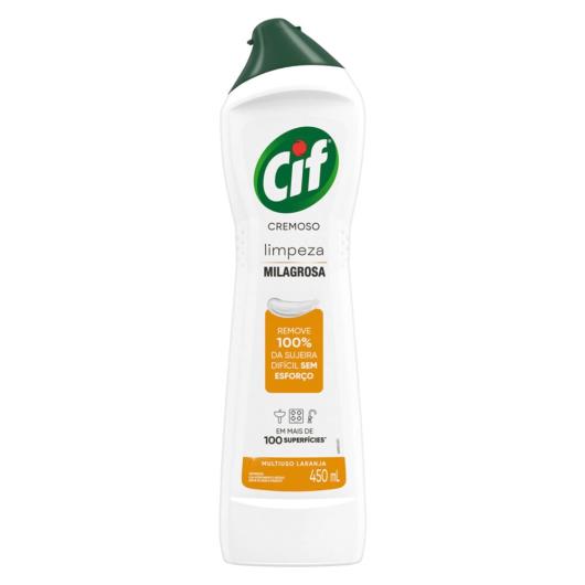 CIF Cremoso Limpeza Milagrosa Laranja para casa 450ml - Imagem em destaque