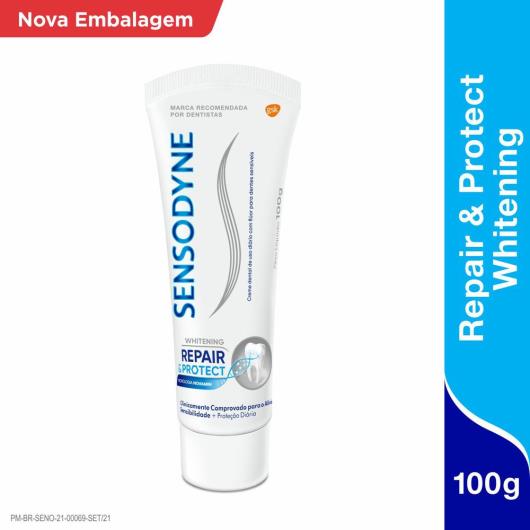 Creme dental Sensodyne repair & protect white 100g - Imagem em destaque