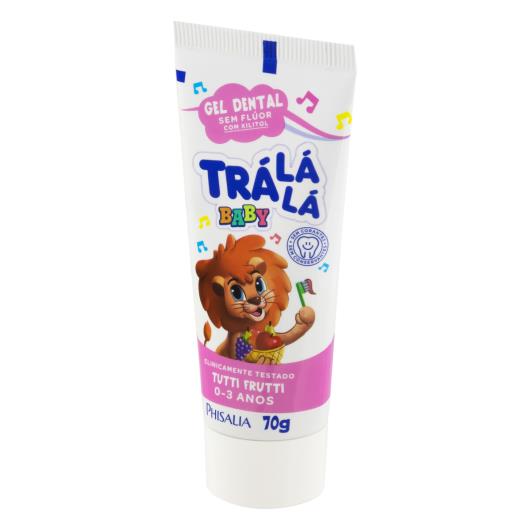 Gel Dental sem Flúor Tutti Frutti Trá Lá Lá Baby Bisnaga 70g - Imagem em destaque