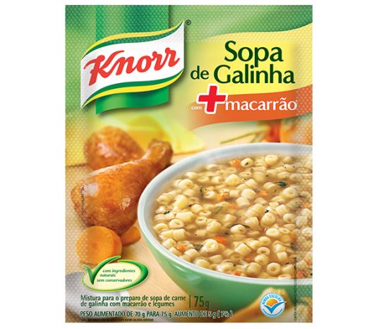 Sopa Knorr sabor galinha com macarrão sachê 73g - Imagem em destaque
