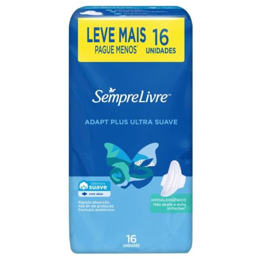 Absorvente Sempre Livre max fit suave leve 16 e pague 14 - Imagem em destaque