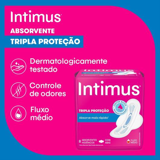 Absorvente INTIMUS Tripla Proteção Suave c/ Abas - 32 unidades - Imagem em destaque